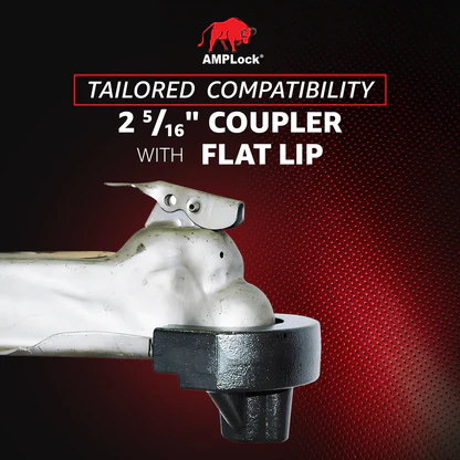 AMPLock Ball Coupler Lock - Flat Lip Design/standard trailer