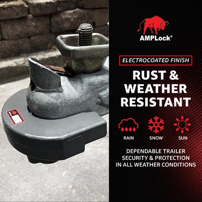 AMPLock Ball Coupler Lock - Flat Lip Design/standard trailer